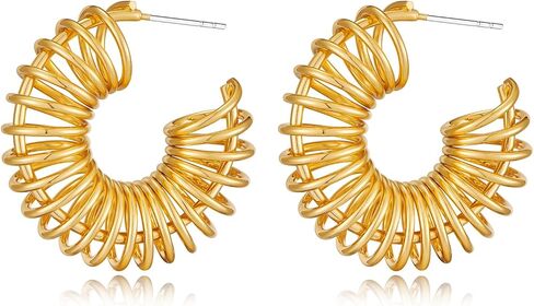 Chunky Gold Hoop Earrings for Women Gold Earrings Fashion Jewelry Gifts for Women in Saudi Arabia