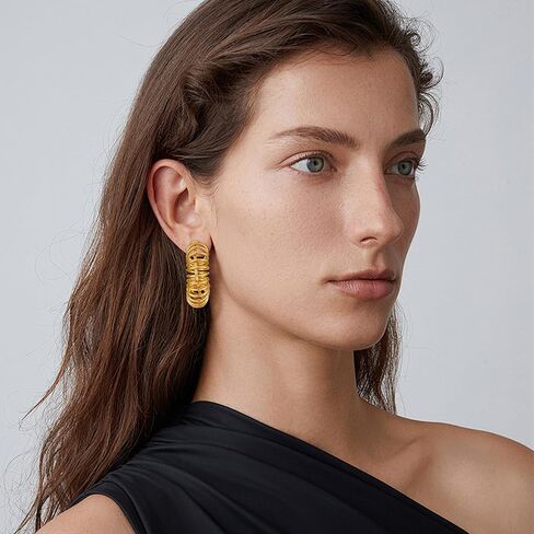 Chunky Gold Hoop Earrings for Women Gold Earrings Fashion Jewelry Gifts for Women in Saudi Arabia