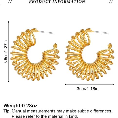 Chunky Gold Hoop Earrings for Women Gold Earrings Fashion Jewelry Gifts for Women in Saudi Arabia