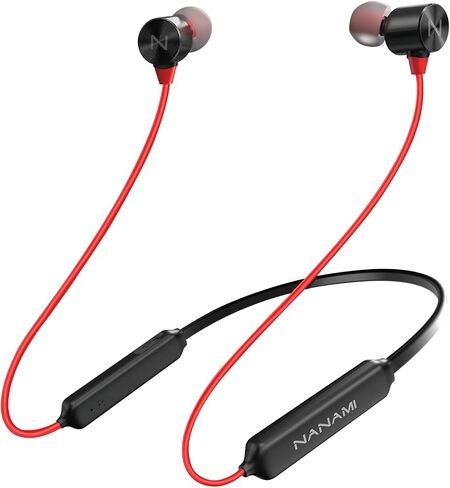 NANAMI Earbuds, Update Bluetooth Wireless Headphones, IPX7 Waterproof, in-Ear Earphones with Mic, Magnetic Neckband, HiFi Stereo Deep Bass Noise Cancellation Headsets,18 Hours Playtime for Gym,Sports in Kuwait