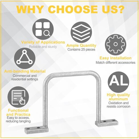 Yaocom 50 Pcs 5 Inch Cable Management D Ring Aluminum Distribution Ring in Kuwait