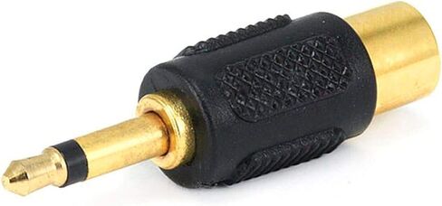 Monoprice 107146 3.5mm Mono Plug to RCA Jack Adaptor, Gold Plated Black & 107147 3.5mm Stereo Plug to RCA Jack Adaptor, Gold Plated, Black in Saudi Arabia