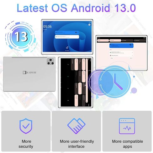 تابلت 10.1 بوصة Android 12 Tablet 2023 أحدث جهاز لوحي Android 128 جيجابايت ذاكرة وصول عشوائي + 16 جيجابايت ذاكرة الوصول العشوائي (8 + 8 افتراضية)، 2 في 1 جهاز لوحي مع لوحة مفاتيح، ثماني النواة قوي + كاميرا 13 ميجابكسل، 1 تيرابايت TF قابل للتوسيع، كمبيوتر  in Kuwait