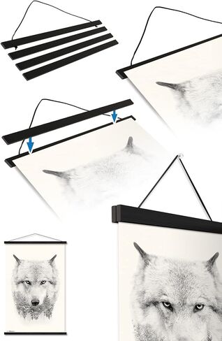 Trends International Pokémon - Kanto Grid Wall Poster, 22.375" x 34", Print and Black Hanger Bundle in Saudi Arabia