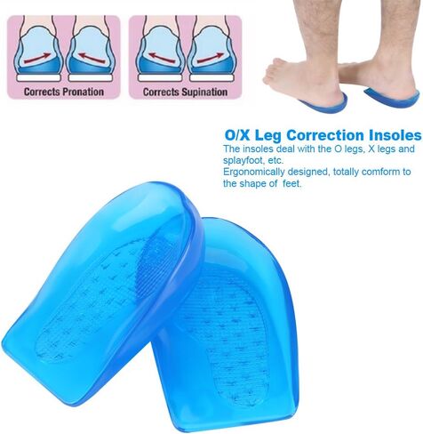 Orthopedic Insoles for Correcting O/X Type Leg Shoe Inserts, Orthopedic Medial Lateral Heel Wedge Silicone Insoles for Supination Pronation -O/X Type Leg Corrective Gel Adhesive Inserts(S34-40) in Saudi Arabia