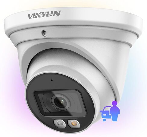 كاميرا برجية 4K 8MP IP POE للأماكن الخارجية، رؤية ليلية ذكية ذات لون فاتح مزدوج، اكتشاف الإنسان/المركبة، سلك التعثر/التسلل، الردع النشط، ميكروفون مدمج، SD (256 جيجابايت)، مراقبة مجال الرؤية 132 درجة in Kuwait