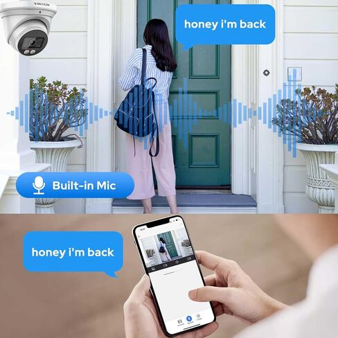 كاميرا برجية 4K 8MP IP POE للأماكن الخارجية، رؤية ليلية ذكية ذات لون فاتح مزدوج، اكتشاف الإنسان/المركبة، سلك التعثر/التسلل، الردع النشط، ميكروفون مدمج، SD (256 جيجابايت)، مراقبة مجال الرؤية 132 درجة in Kuwait