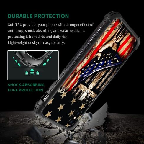 DAIZAG Case Compatible with iPhone 8 Plus Case,American Flag Eagle rip Oak camo Case for iPhone 7 Plus Cases for Man Woman, Protection Shockproof Anti-Scratches TPU Case Cover in Saudi Arabia