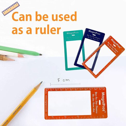 MAGDEPO Signature Writing Guide for Blind and Low Vision with 2 Pocket 3X Bookmark Magnifier for Reading Books in Saudi Arabia