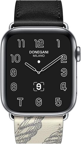 سوار جلد DONEGANI LB1 متوافق مع سلسلة ساعات Hermes Apple Watch Ultra 9 8 7 6 5 4 3 2 1 SE｜49mm 45mm 44mm 42mm 41mm 40mm 38mm للرجال والنساء iWatch باللون البني in Kuwait