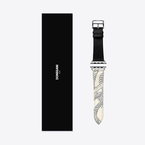 سوار جلد DONEGANI LB1 متوافق مع سلسلة ساعات Hermes Apple Watch Ultra 9 8 7 6 5 4 3 2 1 SE｜49mm 45mm 44mm 42mm 41mm 40mm 38mm للرجال والنساء iWatch باللون البني in Kuwait