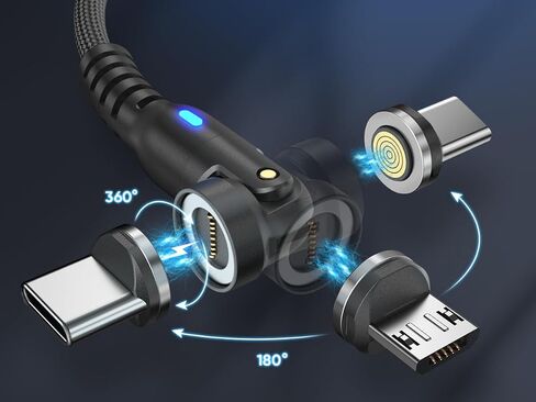 Magnetic Adapapter Tips 3 Pack 9 PIN USB2.0 480MPS Phone OTG Charging Replacement Tips Including Micro+iProduct+Type C Phone Cable Male Adapter in Saudi Arabia