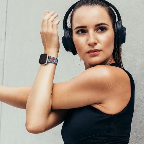 Maledan Bands Compatible with Fitbit Versa 3/4 and Sense/Sense 2 Watch Bands, Adjustable Stretchy Fabric Sport Wristbands for Men and Women in Kuwait