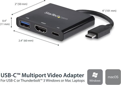 StarTech USB-C VGA Multiport Adapter with USB 3.0 Type-A and Power Delivery in Kuwait