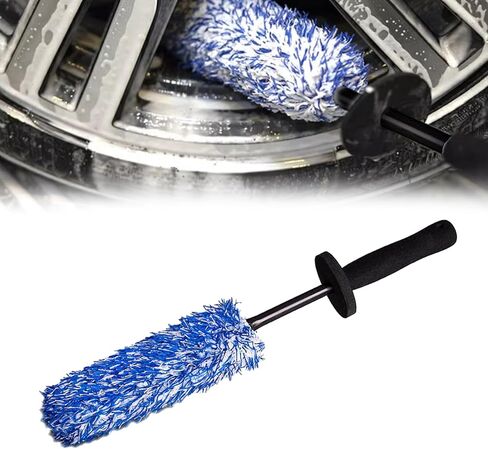 فرشاة العجلات، فرشاة تفصيل السيارة، فرشاة غسيل السيارة، فرشاة تنظيف العجلات الناعمة غير المعدنية، فرشاة تفاصيل الإطار من الألياف الدقيقة المقاومة للخدش، عالمية للعجلات والحواف وأطراف العادم والدراجات النارية in Kuwait
