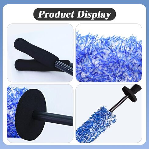 فرشاة العجلات، فرشاة تفصيل السيارة، فرشاة غسيل السيارة، فرشاة تنظيف العجلات الناعمة غير المعدنية، فرشاة تفاصيل الإطار من الألياف الدقيقة المقاومة للخدش، عالمية للعجلات والحواف وأطراف العادم والدراجات النارية in Kuwait