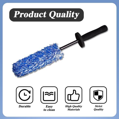 فرشاة العجلات، فرشاة تفصيل السيارة، فرشاة غسيل السيارة، فرشاة تنظيف العجلات الناعمة غير المعدنية، فرشاة تفاصيل الإطار من الألياف الدقيقة المقاومة للخدش، عالمية للعجلات والحواف وأطراف العادم والدراجات النارية in Kuwait