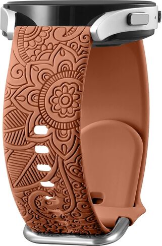 Floral Engraved Bands for Galaxy Watch 7/6/4/5/5 Pro/4 6 Classic/Active 2 in Kuwait
