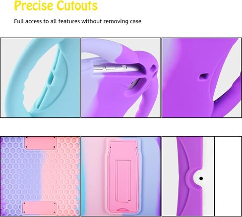 TopEsct Kids Case for iPad mini 5 4 3 2 1,Silicone Childproof Case for iPad mini 5 4 3 2 1, Built-in Handle Stand, Comes with a Strap (Pink) in Kuwait