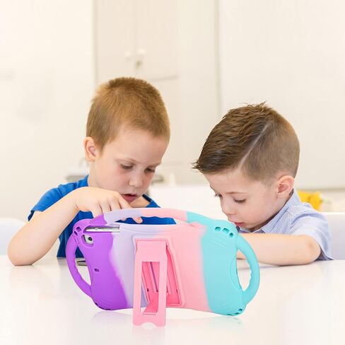 TopEsct Kids Case for iPad mini 5 4 3 2 1,Silicone Childproof Case for iPad mini 5 4 3 2 1, Built-in Handle Stand, Comes with a Strap (Pink) in Kuwait