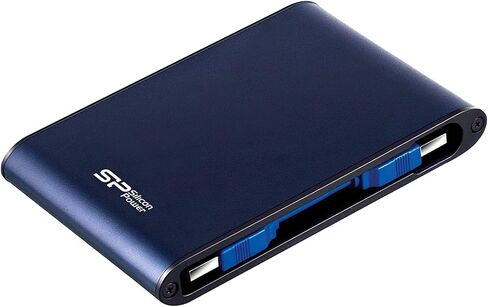 Silicon Power 1TB Rugged Portable External Hard Drive Armor A80, Waterproof USB 3.0 for PC, Mac, Xbox and PS4, Blue in Saudi Arabia