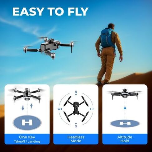 طائرات بدون طيار Contixo F24 Pro مع كاميرا للبالغين 4K UHD قابلة للطي RC Quadcopter GPS العودة إلى المنزل، وكاميرا FPV متوافقة مع VR - وقت طيران لمدة 30 دقيقة - محركات بدون فرش قابلة للطي - مع حقيبة حمل in Kuwait