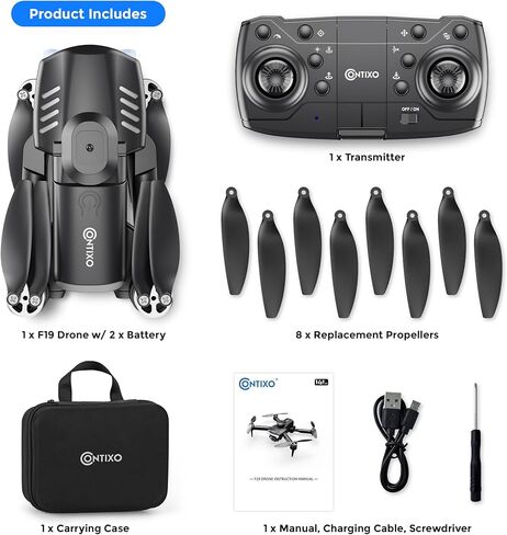 طائرات بدون طيار Contixo F24 Pro مع كاميرا للبالغين 4K UHD قابلة للطي RC Quadcopter GPS العودة إلى المنزل، وكاميرا FPV متوافقة مع VR - وقت طيران لمدة 30 دقيقة - محركات بدون فرش قابلة للطي - مع حقيبة حمل in Kuwait