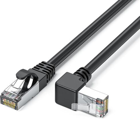 كابل تصحيح إيثرنت محمي CAT6 بزاوية يمين 90 درجة، سلك شبكة جيجابت FTP RJ45، كابل إيثرنت كمبيوتر عالي السرعة من Cat 6 - 10 أقدام in Kuwait
