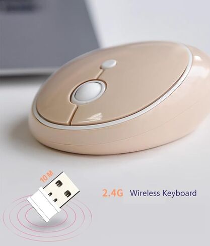 Mofii Wireless Keyboard and Mouse Combo,2.4G USB Multi-Color Cute Full Size Keyboard and Optical Mice Set for Computer Desktop PC Laptop (Pink-Mixed)…… in Kuwait