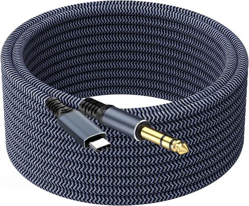 كابل صوت GOSYSONG USB C إلى 1/4 بوصة بطول 10 أقدام، كابل صوت من النوع C إلى 1/4، Realtek ALC5686 32 بت 384 كيلو هرتز DAC، كابل صوت ستيريو USB C إلى 1/4 للهواتف الذكية والكمبيوتر اللوحي والكمبيوتر المحمول ومكبر الصوت ومكبر الصوت in Kuwait