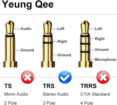 Yeung Qee 3.5 ملم كابل Aux 3 قدم، 3.5 ملم نايلون مضفر ذكر إلى ذكر كابل صوت ستيريو محول إدخال مساعد لسماعات الرأس، السيارة، أجهزة الاستريو المنزلية، مكبر الصوت (3FT/1M) in Saudi Arabia