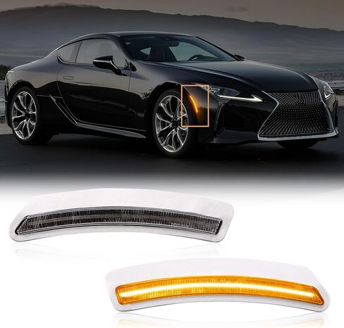 2 قطعة مصابيح LED للعلامات الجانبية الأمامية متوافقة مع LC500H 2018-2023 / LC 500 2018-2020 / LC 500 Base، LC 500 Convertible 2021-2022 / LC 500h / LC 500h BASE/LC 500h Touring in Kuwait