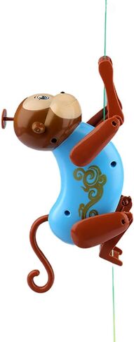 Rope-Climbing Monkey, Funny String-Climbing Monkey Toy Pull and Climb Monkey Pull String Monkey Interactive Toy with Funny Sound Effect for Kids (Blue) in Saudi Arabia