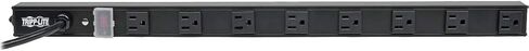 Eaton Tripp Lite PS2408 8-Outlet Long Power Strip for Dorm Room Workbench Shop and Garage, Industrial Heavy Duty Metal Housing, 15ft Long Extension Cord, 12in Length, Mountable/Wall Mount in Kuwait