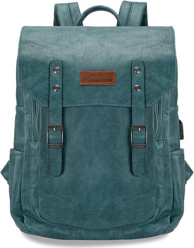 Montana West × Wrangler Brown Leather Laptop Backpack Purse Women and Men Unisex Fashion Backpack in Saudi Arabia