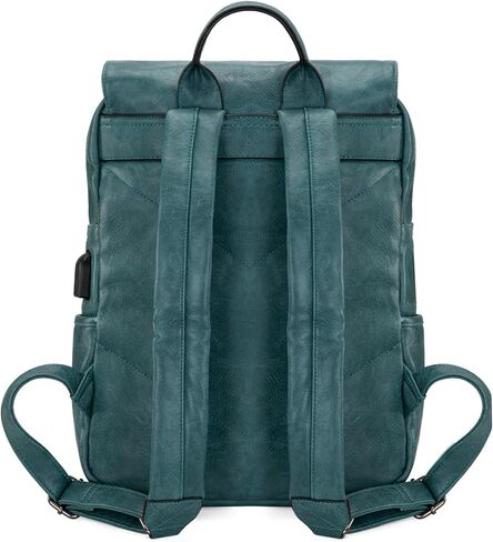 Montana West × Wrangler Brown Leather Laptop Backpack Purse Women and Men Unisex Fashion Backpack in Saudi Arabia