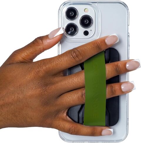 LoveHandle PRO MagSafe Compatible Phone Grip - Phone Strap - Mount, Handle and Kickstand for Smartphone and Tablet - Crystal Clear Glitter - Eligible for All magsafe Devices in Kuwait