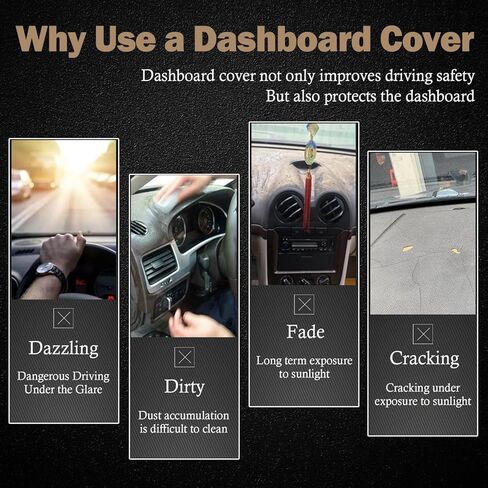 KEYOOG Dashboard Cover Dash Mat Fit for Vo-lkswagen Beetle 2010-1998 (for Left Hand Drive),Car Dash Board Mat Anti-Glare Carpet,Non-Slip Pad Sunshield Protector (Black) in Saudi Arabia
