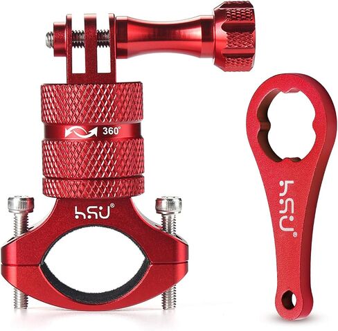 HSU Aluminum Bike Handlebar Mount for GoPro, 360°Rotary GoPro Bicycle Mount | Go pro bike mount for Hero 13/12/11/10/9/8/7, Osmo Action, AKASO Campark and Other Action Cameras (Blue) in Saudi Arabia