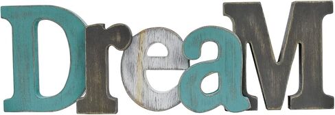 Wooden Hope Sign Aqua Hanging Block Letters Sign Rustic Freestanding Wood Word Decor Decorative Hope Table Sign Cutout Word Art Wall Decor (hope) in Saudi Arabia