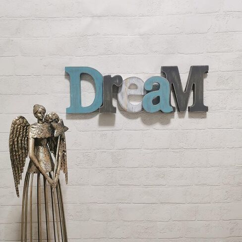 Wooden Hope Sign Aqua Hanging Block Letters Sign Rustic Freestanding Wood Word Decor Decorative Hope Table Sign Cutout Word Art Wall Decor (hope) in Saudi Arabia