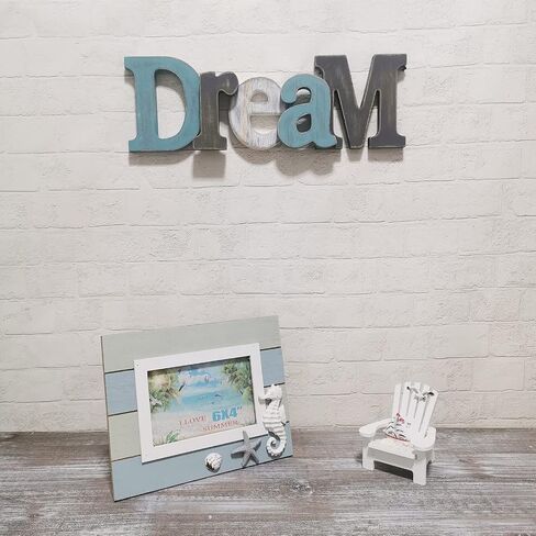 Wooden Hope Sign Aqua Hanging Block Letters Sign Rustic Freestanding Wood Word Decor Decorative Hope Table Sign Cutout Word Art Wall Decor (hope) in Saudi Arabia
