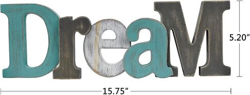 Wooden Hope Sign Aqua Hanging Block Letters Sign Rustic Freestanding Wood Word Decor Decorative Hope Table Sign Cutout Word Art Wall Decor (hope) in Saudi Arabia