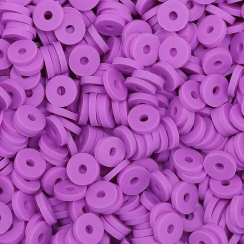 Bundooraking 2000+pcs Apple Green Clay Beads Bulk, Polymer Clay Beads for Bracelets Making, heishi Beads for Bracelets, Flat Beads (6mm). in Saudi Arabia