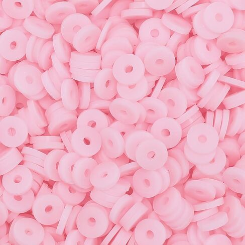 Bundooraking 2000+pcs Apple Green Clay Beads Bulk, Polymer Clay Beads for Bracelets Making, heishi Beads for Bracelets, Flat Beads (6mm). in Saudi Arabia