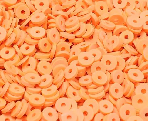 Bundooraking 2000+pcs Apple Green Clay Beads Bulk, Polymer Clay Beads for Bracelets Making, heishi Beads for Bracelets, Flat Beads (6mm). in Saudi Arabia