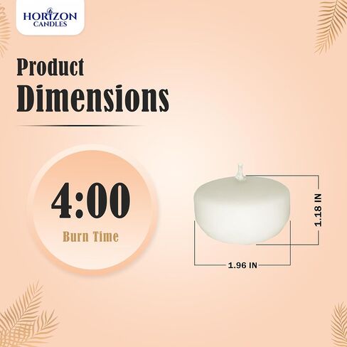 Horizon - Unscented 24 Piece Floating Candles for Parties | 2" Dripless and Smokeless Floating Candles with 5 Hours Burning Time for Centerpieces at Wedding, Pool, Home Decor | Metallic Gold in Saudi Arabia