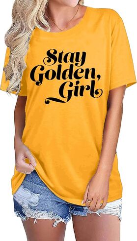 Golden Girls Shirts for Women Inspiration Letter Graphic Kindness Shirts Casual 80s Vintage Tee Tops in Saudi Arabia