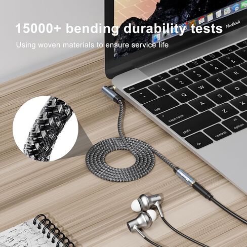 3.5mm Headphone Extension Cable Right Angle, 3.5mm Male to Female Stereo Audio Extension Cable/90 Degree Right Angle Aux Cable for Smartphones, Tablets, Media Players (6FT) in Kuwait
