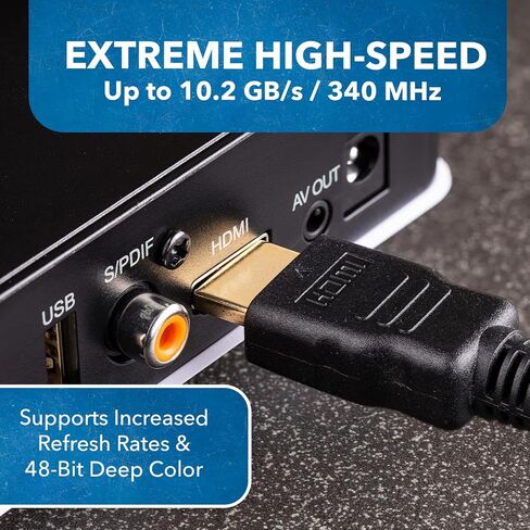 OREI 4K Fiber Optic HDMI 2.0b Cable 150ft - 18Gbps, 4K@60Hz, HDR, HDCP 2.2 | Fiber Optic HDMI Cable for home cinema and professional AV, active optical design with reliable long-distance signal in Saudi Arabia